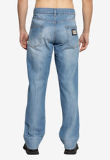 Dolce & Gabbana Straight-Leg Washed Jeans Blue GP05DD G8KQ1-S9001