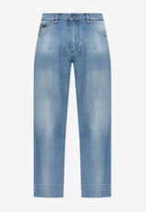 Dolce & Gabbana Straight-Leg Washed Jeans Blue GP05DD G8KQ1-S9001