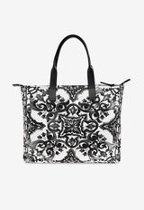 Dolce & Gabbana Majolica-Print Tote Bag Black BM2375 AP613-IZ3TN