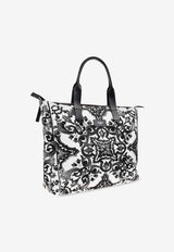 Dolce & Gabbana Majolica-Print Tote Bag Black BM2375 AP613-IZ3TN
