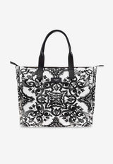 Dolce & Gabbana Majolica-Print Tote Bag Black BM2375 AP613-IZ3TN