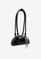 Self-Portrait Curved Charm Shoulder Bag Black PF25-313A-B 0-BLACK
