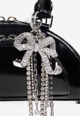 Self-Portrait Curved Charm Shoulder Bag Black PF25-313A-B 0-BLACK