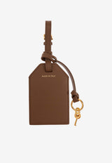 Dolce & Gabbana Logo-Engraved Brown Leather Pendant Brown BI3417 A9S25-8Z093