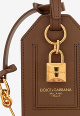 Dolce & Gabbana Logo-Engraved Brown Leather Pendant Brown BI3417 A9S25-8Z093
