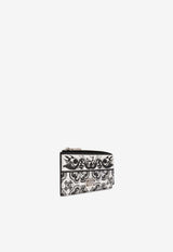 Dolce & Gabbana Majolica-Print Leather Card Case White BP3274 AN719-IU3TN