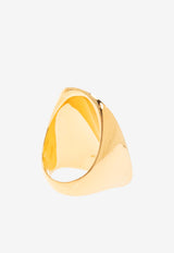 Loewe Logo Statement Ring Gold JJ17305X18 0-GOLD
