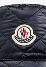 Moncler Logo Patch Quilted Nylon Bucket Hat Navy K20933B00027 788RA-778