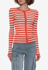 Dolce & Gabbana Red & Striped Viscose Cardigan Red FXVC6Z JAIRR-W8266