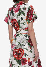 Dolce & Gabbana Floral-Print Cotton Wrap Shirt Multicolor F5G67T HS5TQ-HA5PB