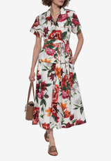 Dolce & Gabbana Floral-Print Cotton Wrap Shirt Multicolor F5G67T HS5TQ-HA5PB