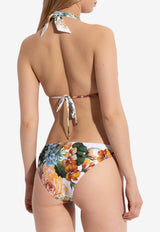 Dolce & Gabbana Floral-Print Triangle Bikini Set Multicolor O8A54J FSGFF-HA5PC