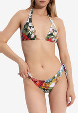 Dolce & Gabbana Floral-Print Triangle Bikini Set Multicolor O8A54J FSGFF-HA5PC