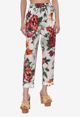 Dolce & Gabbana Floral-Print Turned-Up Cotton Pants Multicolor FTDC3T HS5TQ-HA5PB