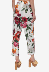 Dolce & Gabbana Floral-Print Turned-Up Cotton Pants Multicolor FTDC3T HS5TQ-HA5PB