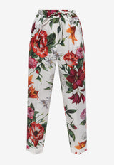 Dolce & Gabbana Floral-Print Turned-Up Cotton Pants Multicolor FTDC3T HS5TQ-HA5PB