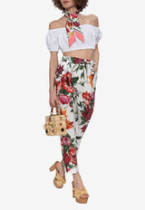 Dolce & Gabbana Floral-Print Turned-Up Cotton Pants Multicolor FTDC3T HS5TQ-HA5PB
