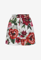 Dolce & Gabbana Floral-Print Drawstring Mini Shorts Multicolor FTDBPT HS5TQ-HA5PB