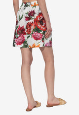 Dolce & Gabbana Floral-Print Drawstring Mini Shorts Multicolor FTDBPT HS5TQ-HA5PB
