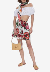 Dolce & Gabbana Floral-Print Drawstring Mini Shorts Multicolor FTDBPT HS5TQ-HA5PB