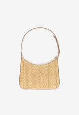 Dolce & Gabbana Raffia & Leather Logo Shoulder Bag Beige BB7598 AC705-8W047