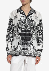 Dolce & Gabbana Baroque Floral Silk Shirt White G5IF1T HI1SV-IN3TN