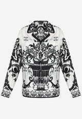 Dolce & Gabbana Baroque Floral Silk Shirt White G5IF1T HI1SV-IN3TN