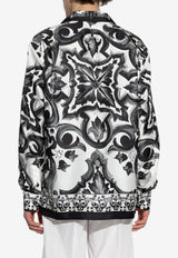 Dolce & Gabbana Baroque Floral Silk Shirt White G5IF1T HI1SV-IN3TN