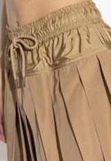 Moncler Drawstring Pleated Skirt Beige K20932D00002 57136-238