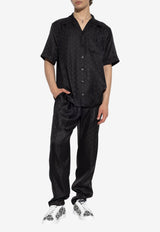 Dolce & Gabbana Silk Embossed Monogram Pants Black GP12QT FJ1JY-N0000