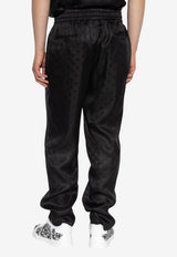 Dolce & Gabbana Silk Embossed Monogram Pants Black GP12QT FJ1JY-N0000