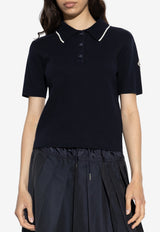 Moncler Piqué Knit Polo T-shirt Navy K20939A00004 M1113-742