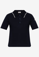 Moncler Piqué Knit Polo T-shirt Navy K20939A00004 M1113-742