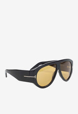 Bronson Glossy Acetate Pilot Sunglasses