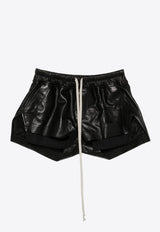 Rick Owens Temple Fog Boxers in Leather Black RP01F6316LBY_09