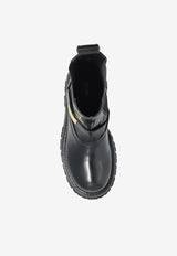 Moschino Leather Ankle Boots Black MB21044G0N GB5-000