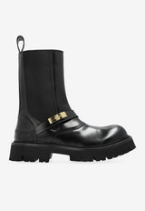 Moschino Leather Ankle Boots Black MB21044G0N GB5-000
