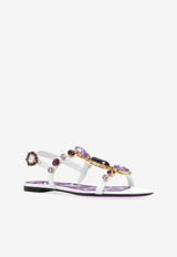 Dolce & Gabbana Crystal-Embellished Sandals White CQ0601 AT848-I03TN