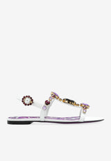 Dolce & Gabbana Crystal-Embellished Sandals White CQ0601 AT848-I03TN