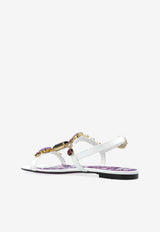 Dolce & Gabbana Crystal-Embellished Sandals White CQ0601 AT848-I03TN