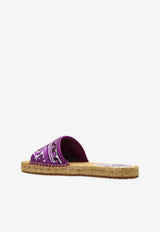 Dolce & Gabbana Satin Majolica Espadrille Slides Purple CE0148 AV804-I03TN