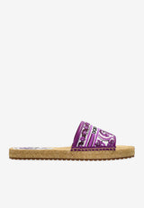 Dolce & Gabbana Satin Majolica Espadrille Slides Purple CE0148 AV804-I03TN