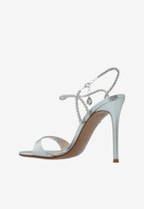 Gianvito Rossi Eternity 105 Metallic Leather Sandals Silver G32578 15RIC-NPSARGE