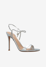 Gianvito Rossi Eternity 105 Metallic Leather Sandals Silver G32578 15RIC-NPSARGE