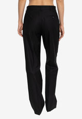 Moschino Tailored Straight-Leg Pants Black 252E A0306 5538-0555