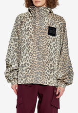 GANNI Leopard Print Oversized Jacket Beige W0738 7065-859