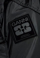 GANNI Hooded Bomber Jacket Black W0736 7065-099