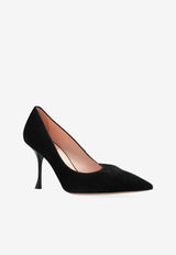 Roger Vivier I Love 85 Suede Pumps Black RVW53024540O20 0-B999