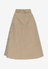 Moncler Belted Midi Skirt Beige K20932D00011 598PB-23S