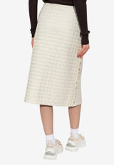 Moncler Quilted Midi Skirt Cream K20932D00012 788RS-10V